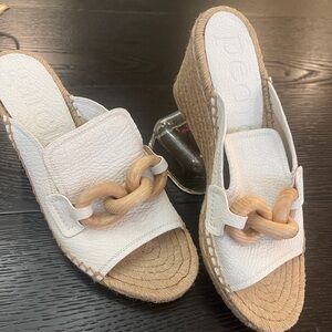 Pedro Garcia Cream Espadrille Wedges